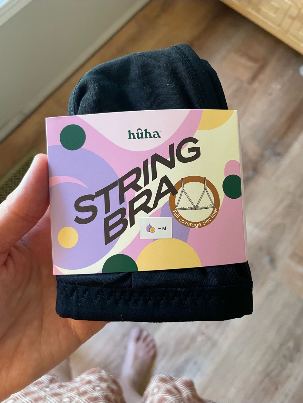 Huha Black String Bra